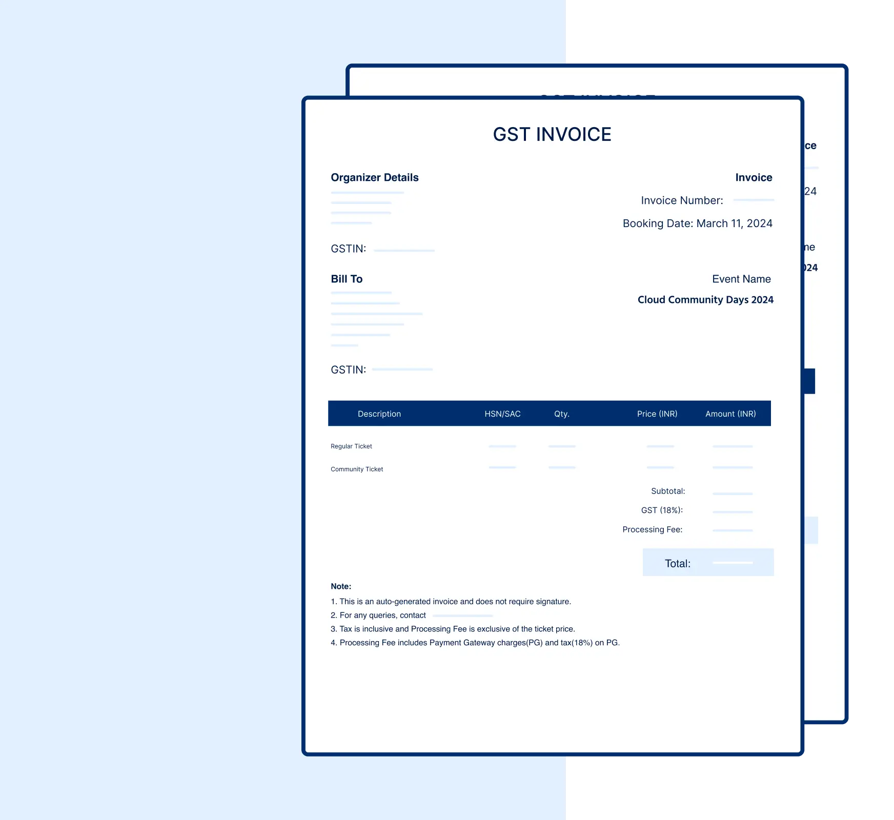 Automated GST Invoices