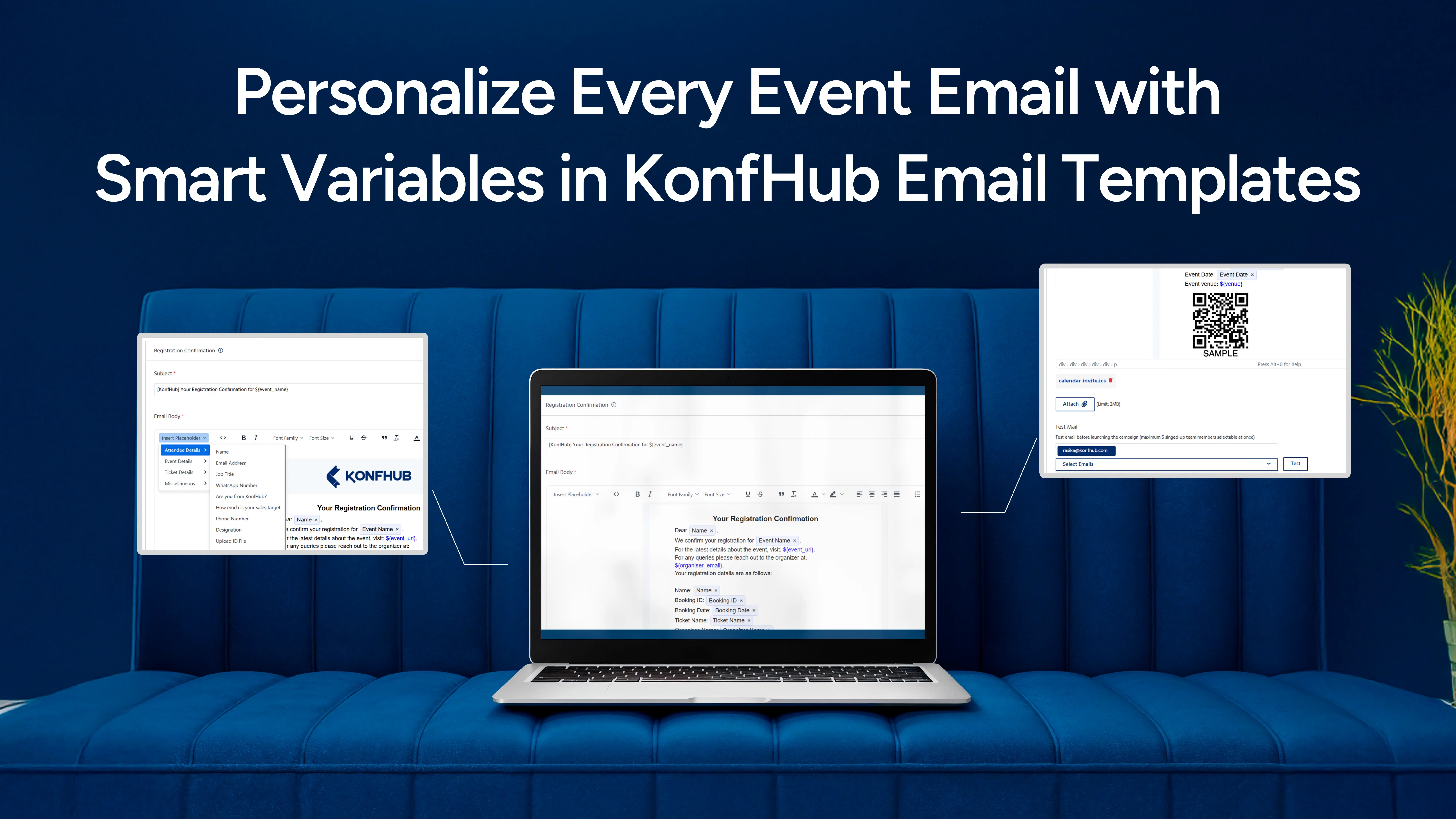 Personalize Every Event Email with Smart Variables in KonfHub Email Templates